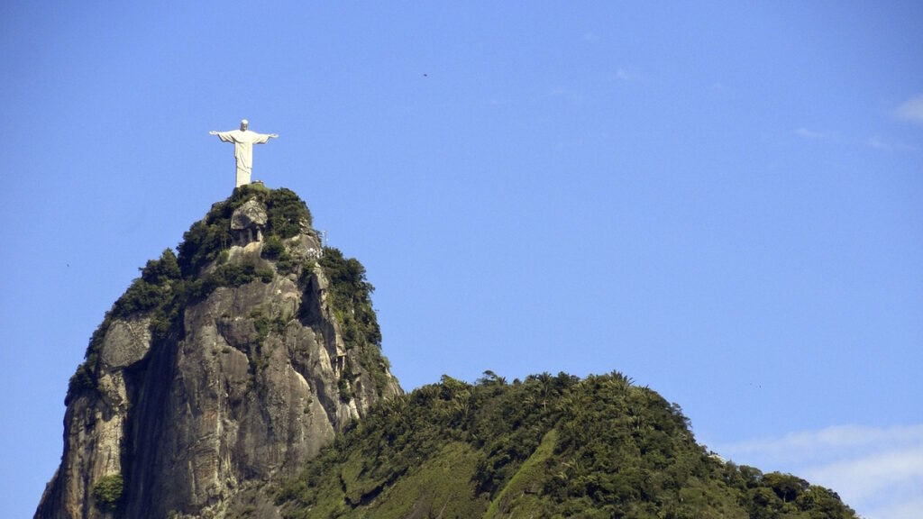 Christ the Redeemer statue overlooking Rio de Janeiro, Brazil.